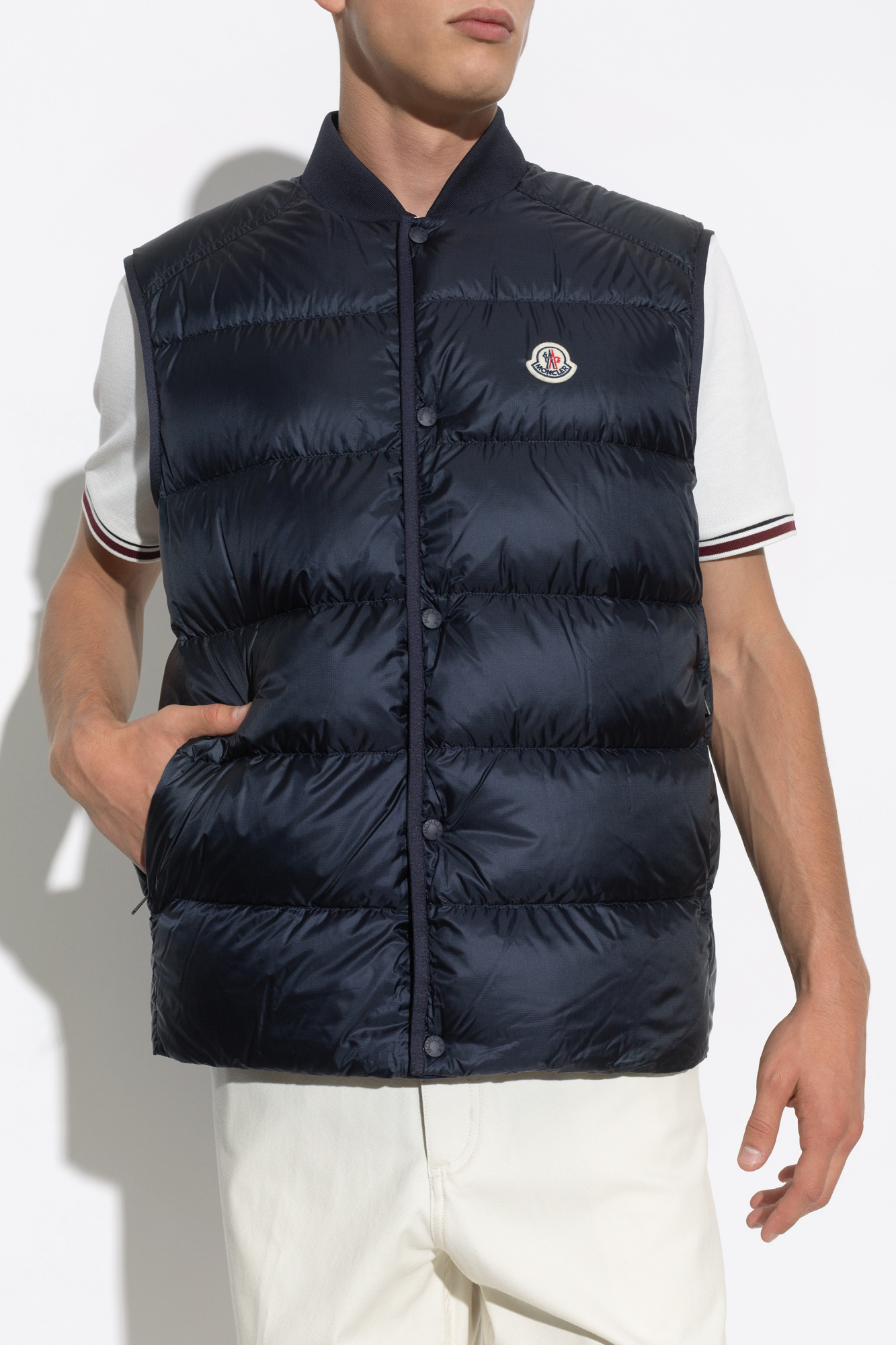 Navy blue Down vest Serot Moncler Vitkac Canada